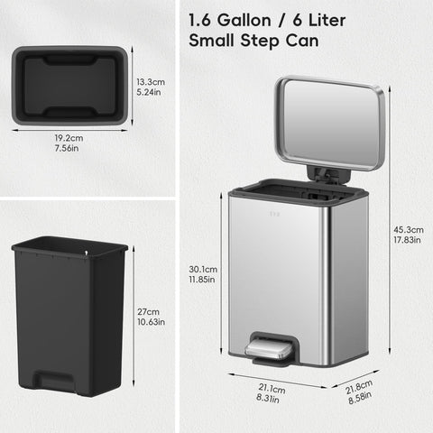 EKO Madison with lid open showing easy access and hygienic hands-free use
