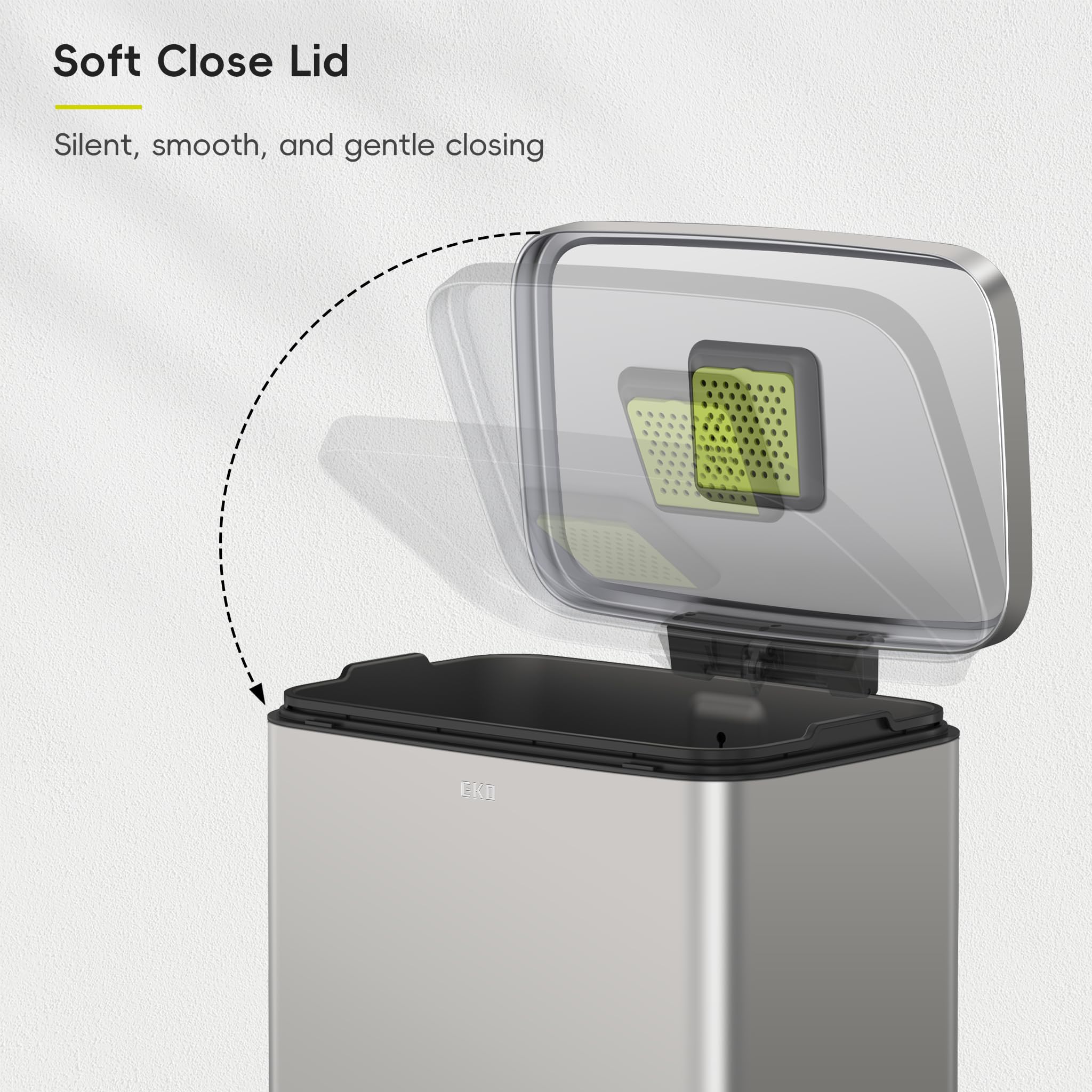 EKO Madison matte finish detail highlighting fingerprint-resistant stainless steel for easier cleaning