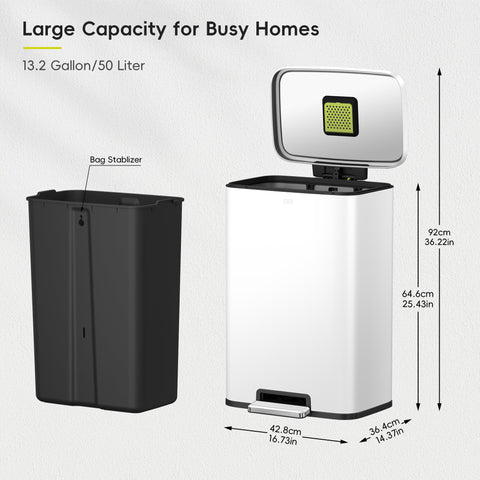 EKO Madison side profile displays slim silhouette saving floor space benefit: compact footprint