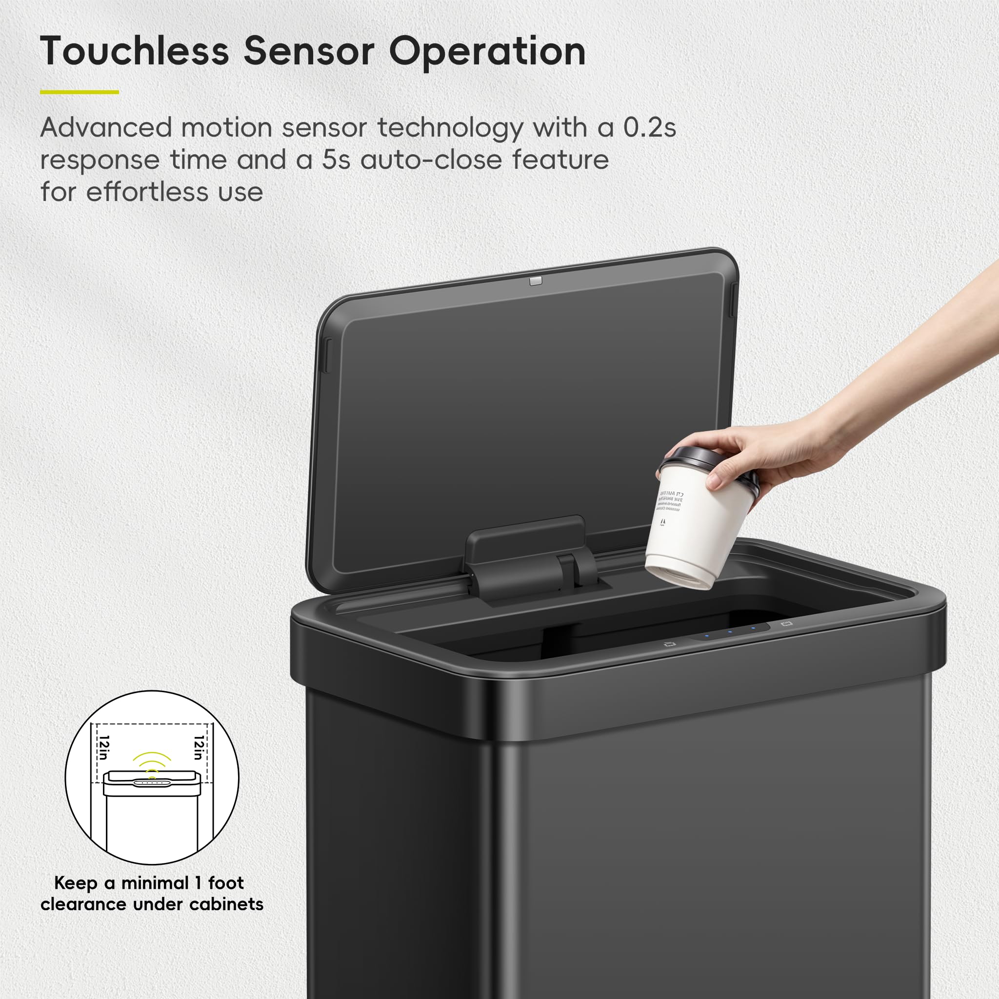 EKO Nova close-up of fingerprint-resistant stainless steel keeping appearance clean