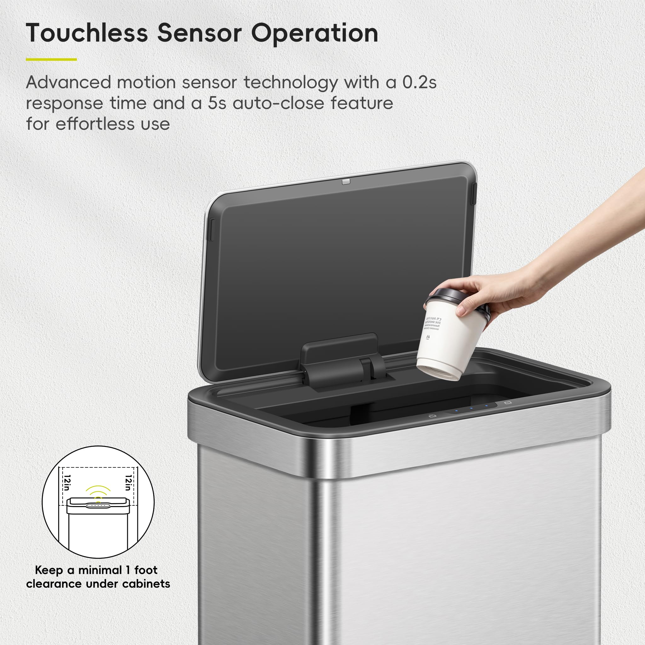 EKO Nova stainless steel surface highlighting fingerprint-resistant finish for cleaner appearance