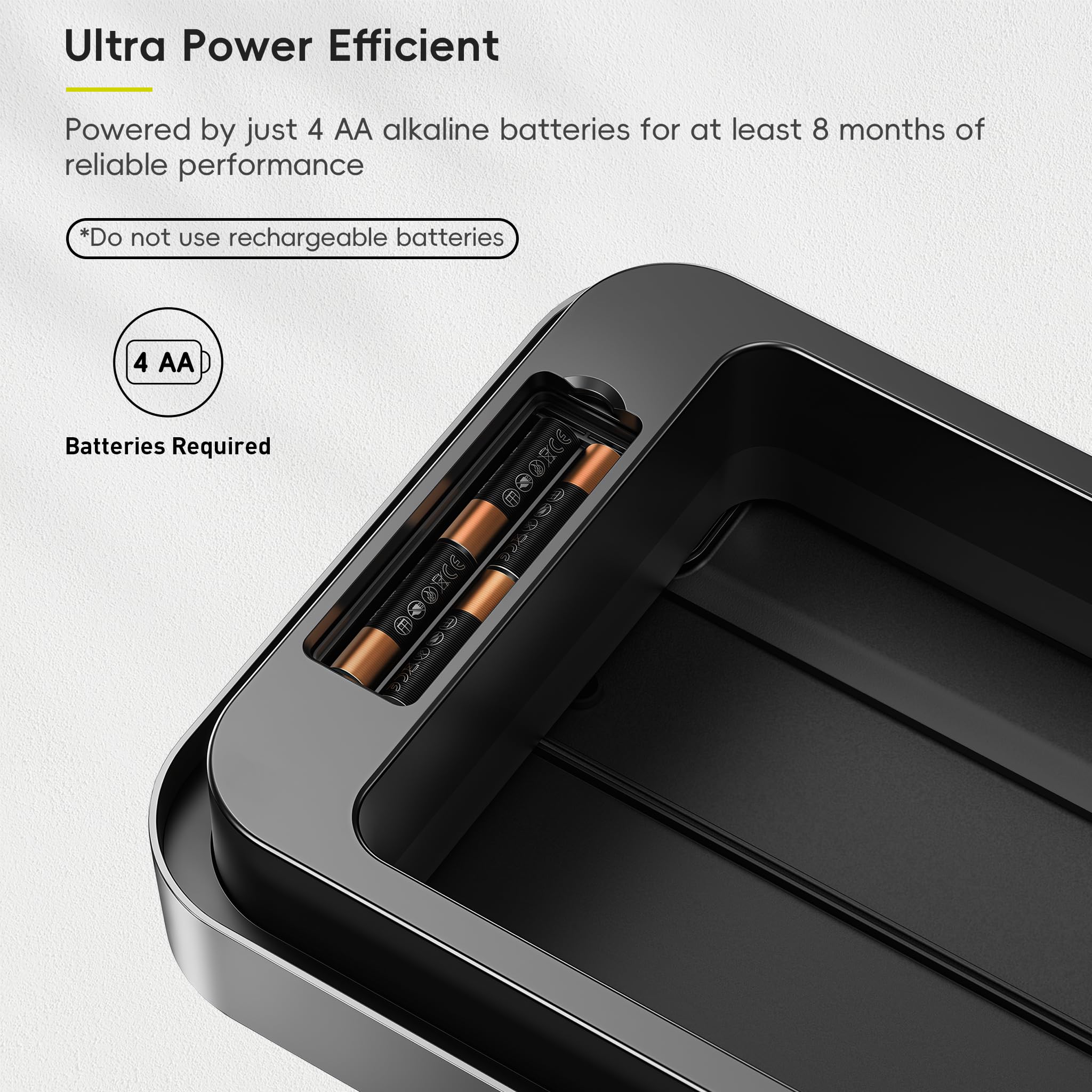 EKO Phantom-T control panel close-up with stay-open button, convenient hands-free operation