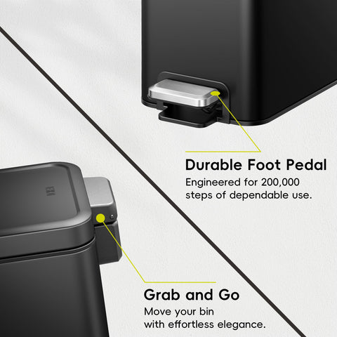 EKO removable inner bucket lifted out for simple emptying and rinsing