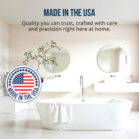 Refinished Bath Solutions lifestyle bathroom renovation scene showing transformed tub benefit