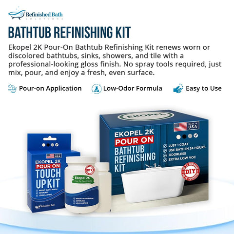 Refinished Bath Solutions foam roller and accessories for smooth application benefit
