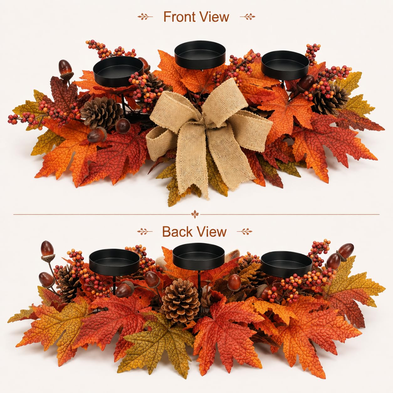Eksen centerpiece on dining table illustrating festive table styling