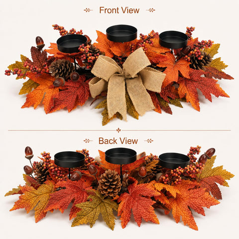 Eksen centerpiece on dining table illustrating festive table styling
