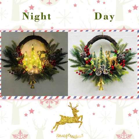 Eksen wreath overhead 21-inch view showing compact scale