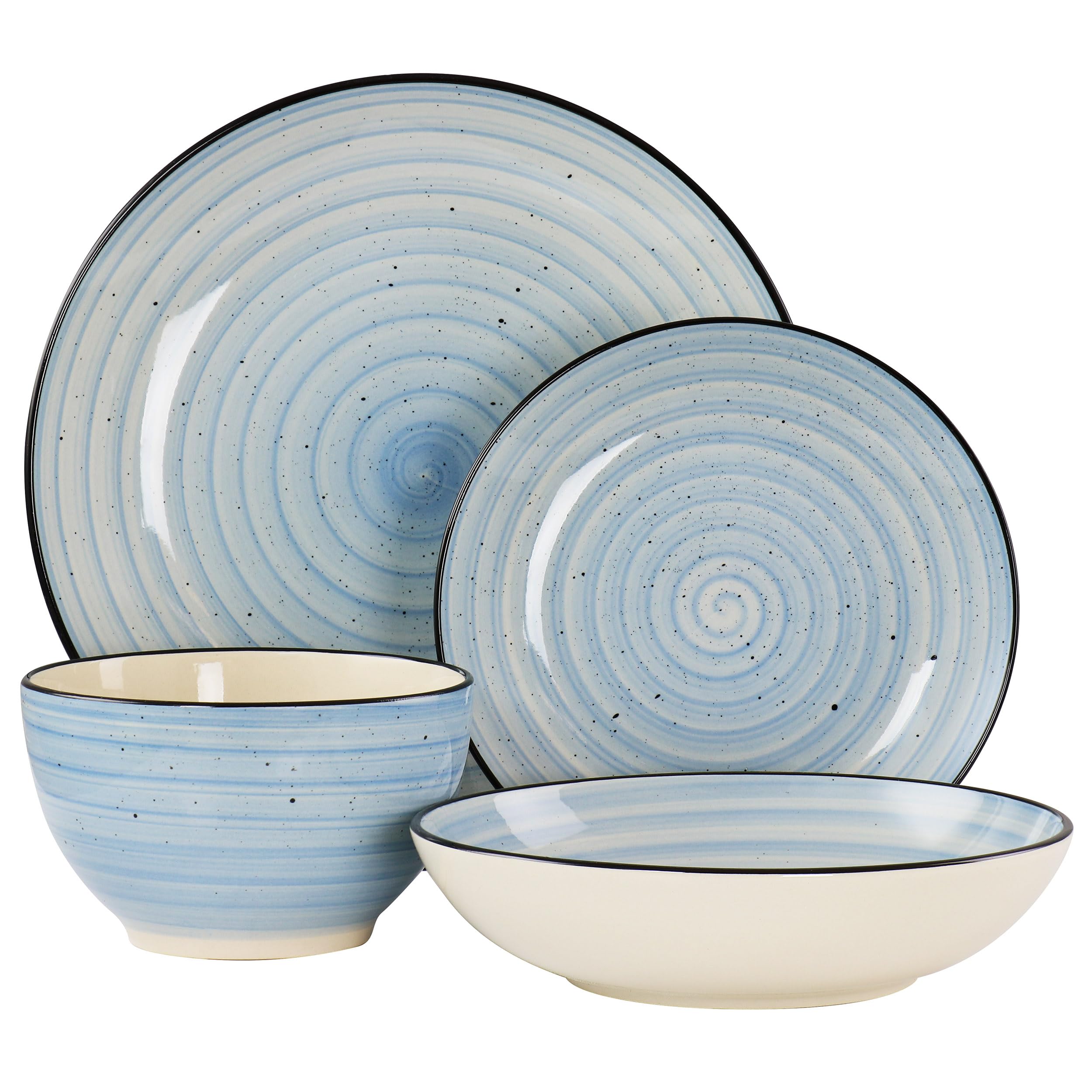 Elama Gia close-up of dinner plate swirl showing handcrafted detail and visual interest