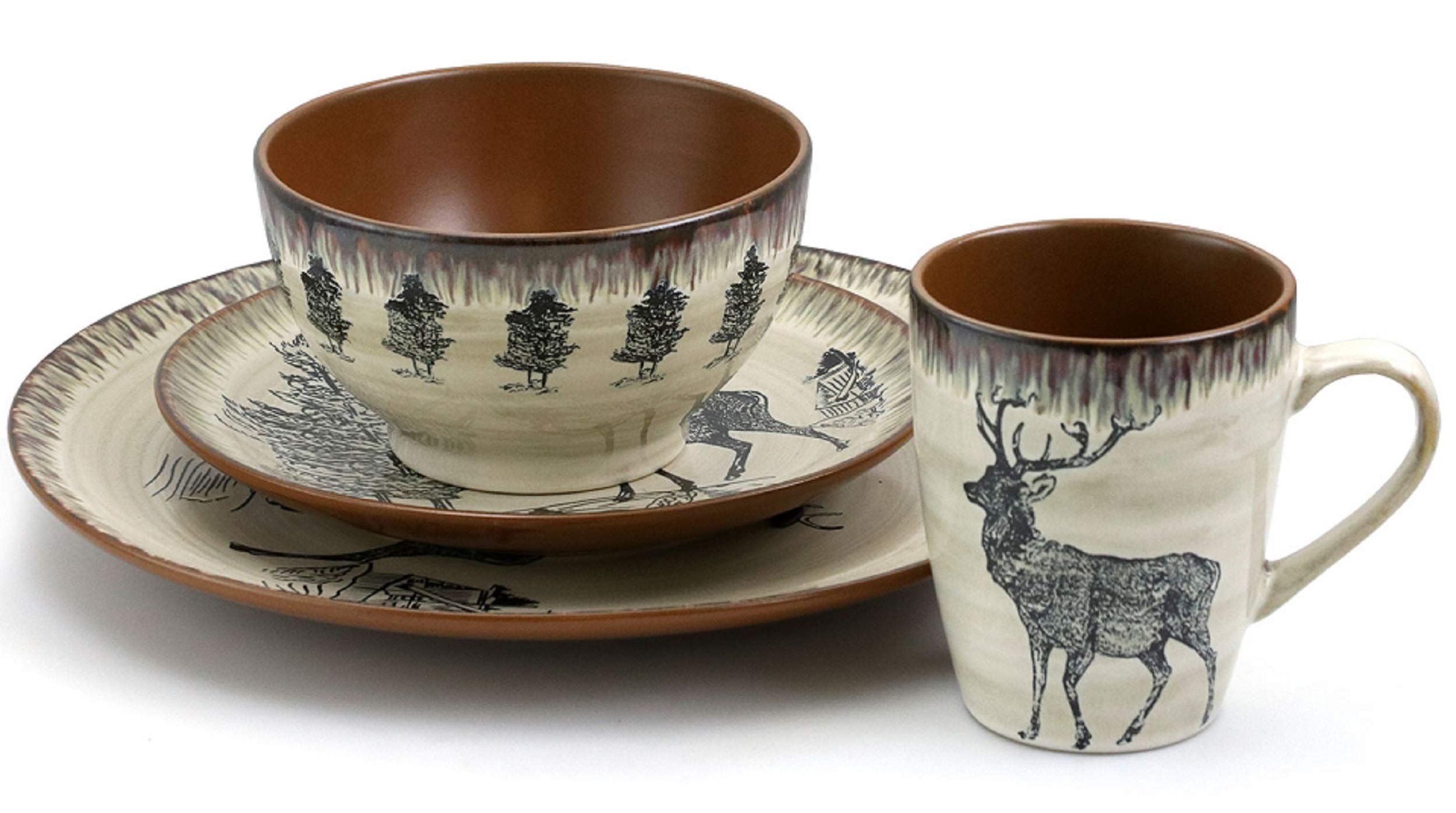 Elama Majestic Elk bowl texture detail highlighting stoneware surface and easy serving benefit