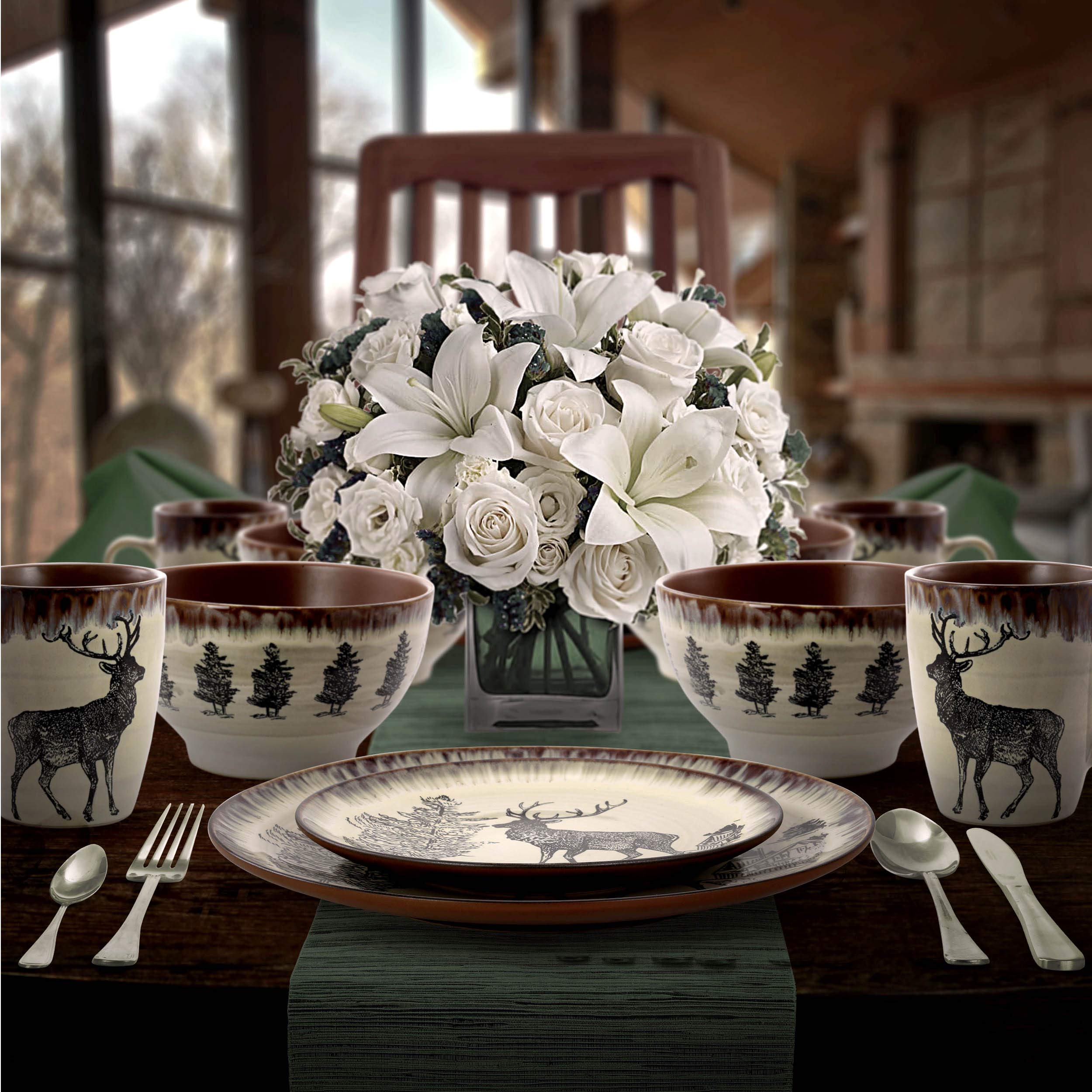 Elama Majestic Elk table setting lifestyle shot showing coordinated look and stylish dining
