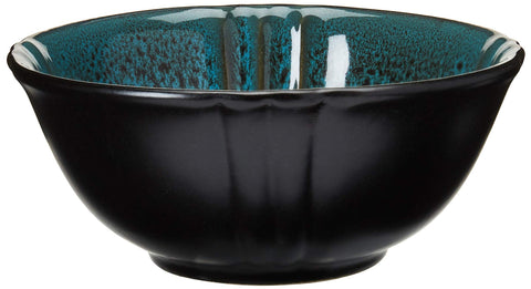 Elama Mystic Waves in-use table setting displaying coordinated plates and mugs for entertaining