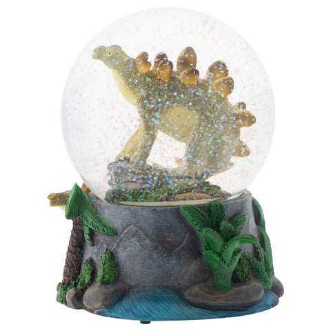 Elanze Designs globe displayed on a shelf adding nostalgic melody and decorative interest