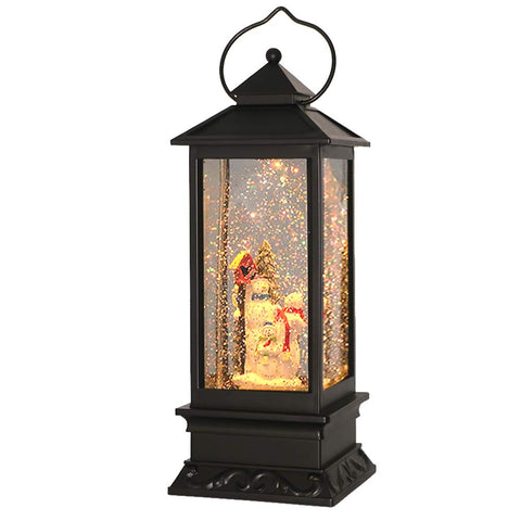 Eldnacele front view lantern showing festive design and warm glow