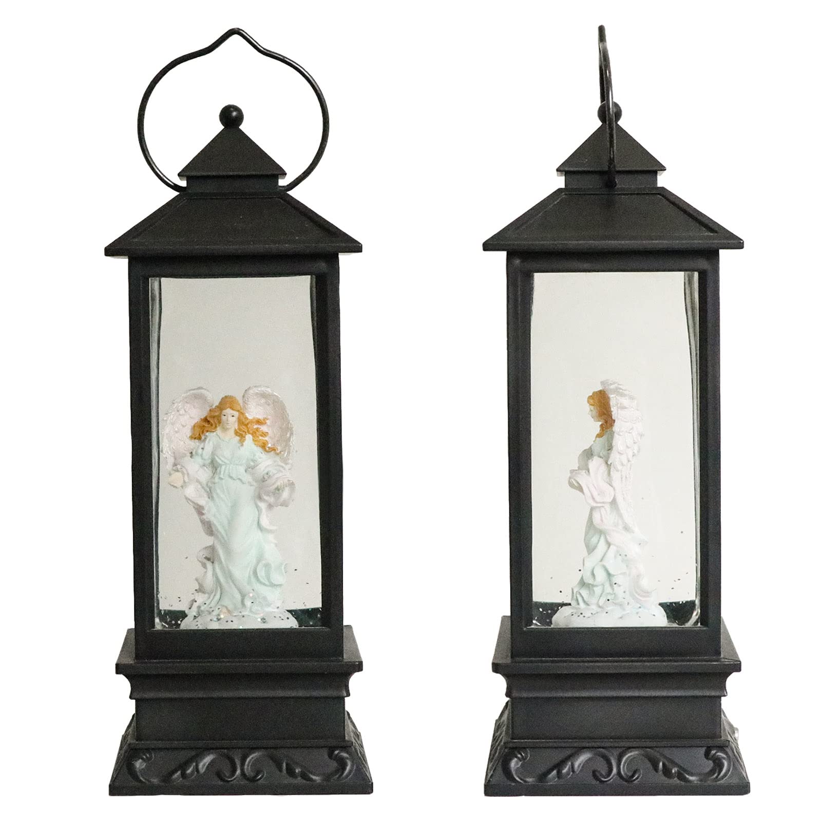 Eldnacele lantern label and switches showing timer and music controls