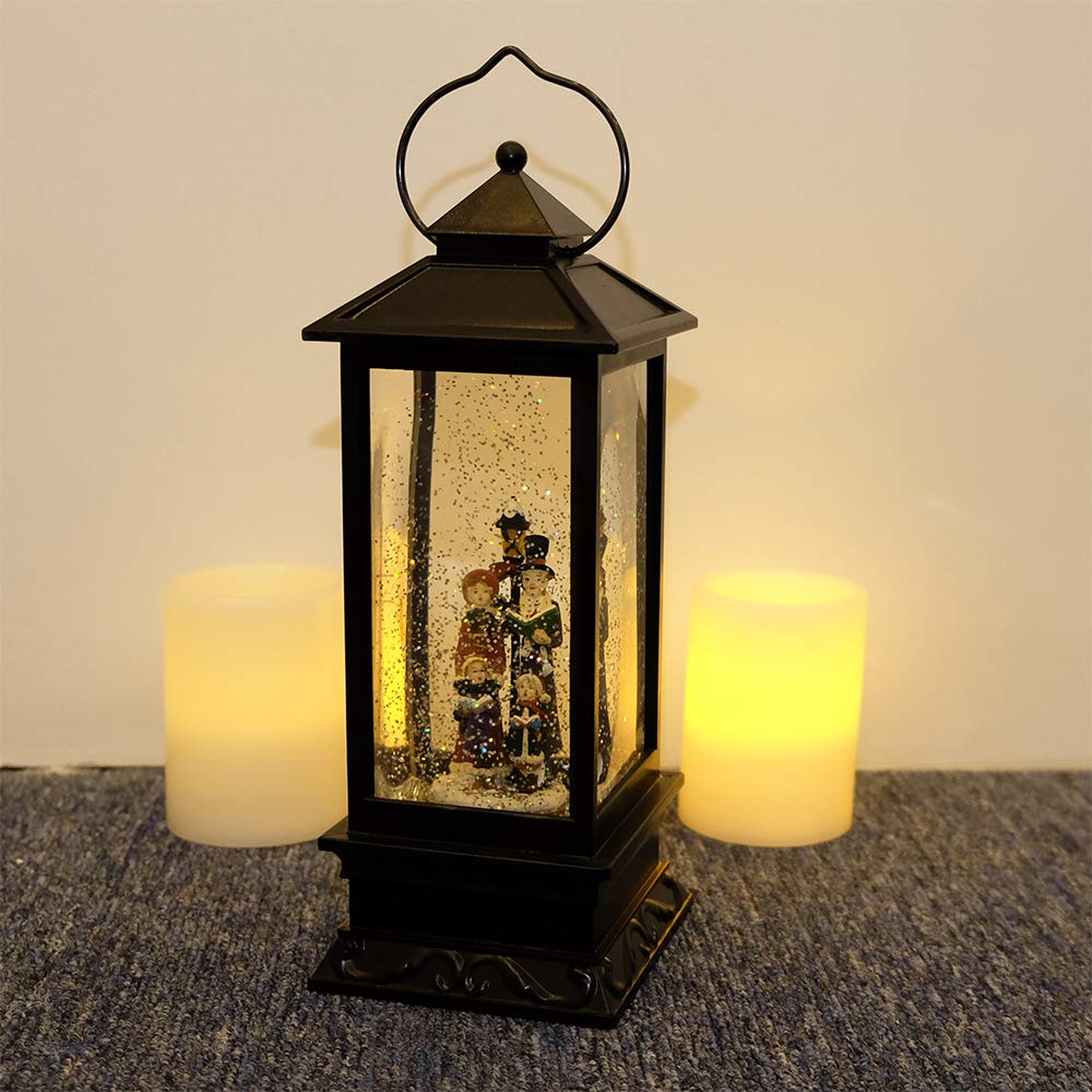 Eldnacele lantern in cozy living room displaying warm holiday ambiance and decor benefit