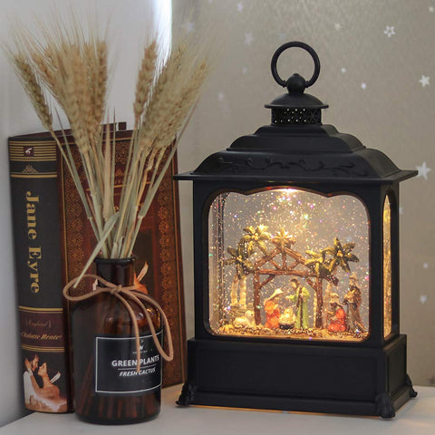 Eldnacele on mantel with family decor to show ideal size and holiday atmosphere