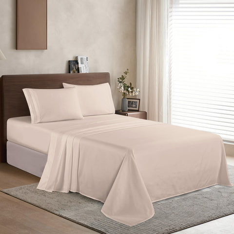 Elegant Comfort fitted sheet close-up of deep pocket and full elastic retention