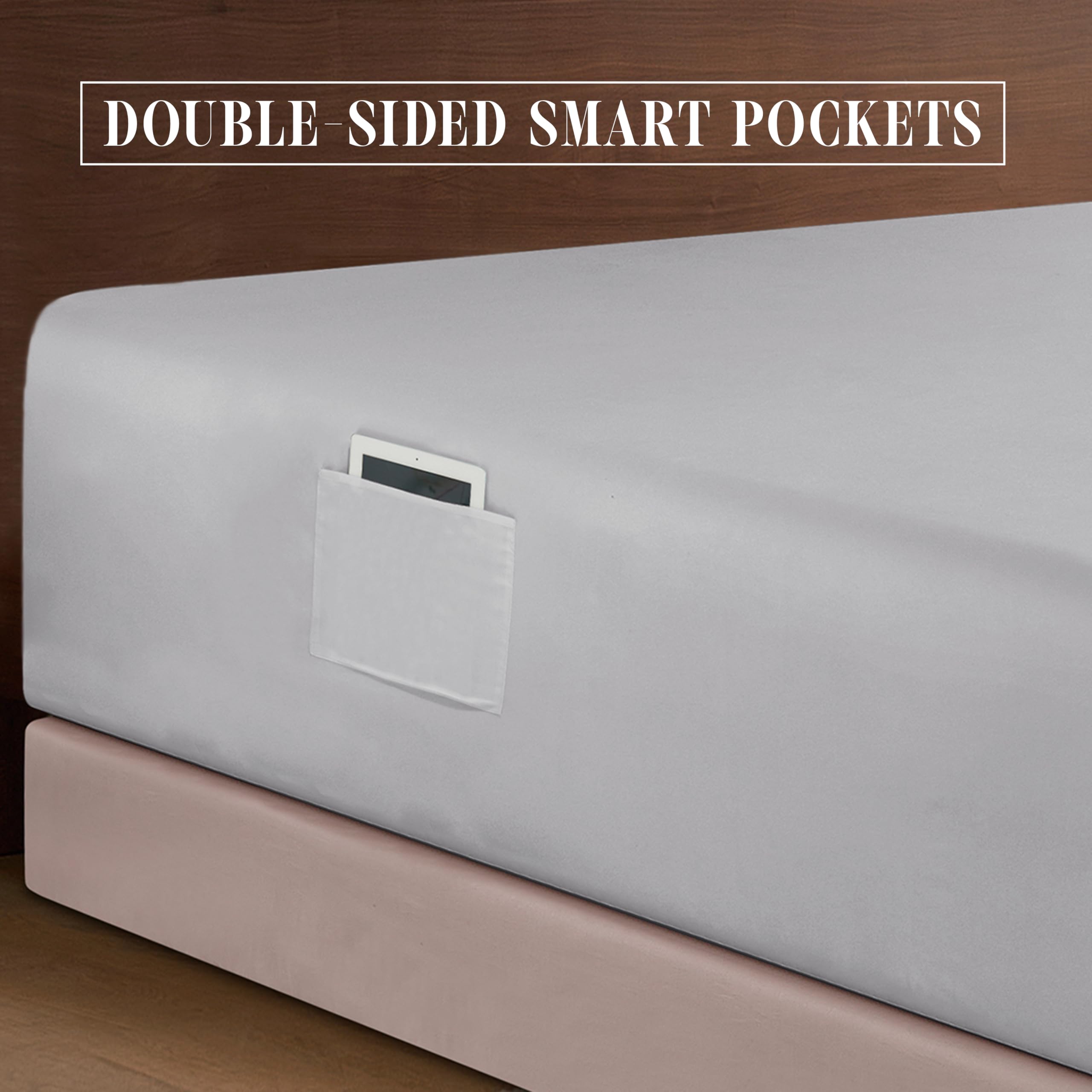 Elegant Comfort sheet set on styled bed conveying hotel-quality appearance