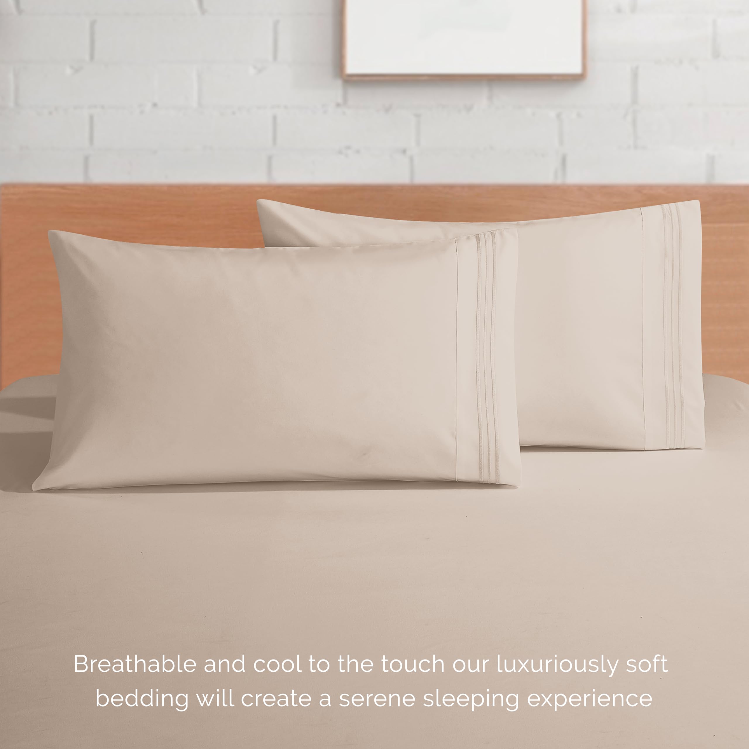 Elegant Comfort brushed microfiber texture close-up showing silk-like softness