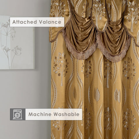 Elegant Comfort panels hung on a rod demonstrating easy rod-pocket installation benefit