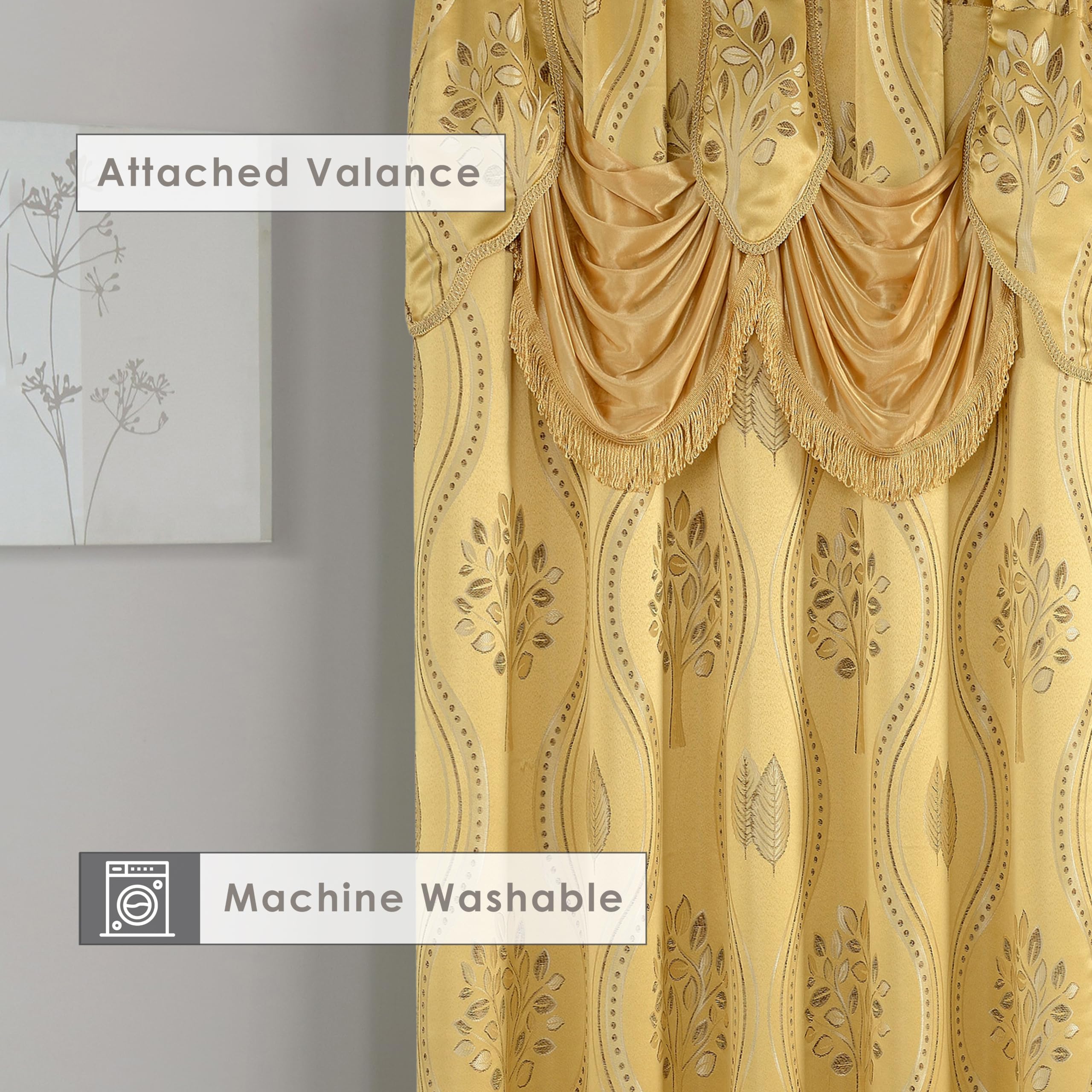 Elegant Comfort panels hung on decorative rod in living room offering instant warmth and refined light control