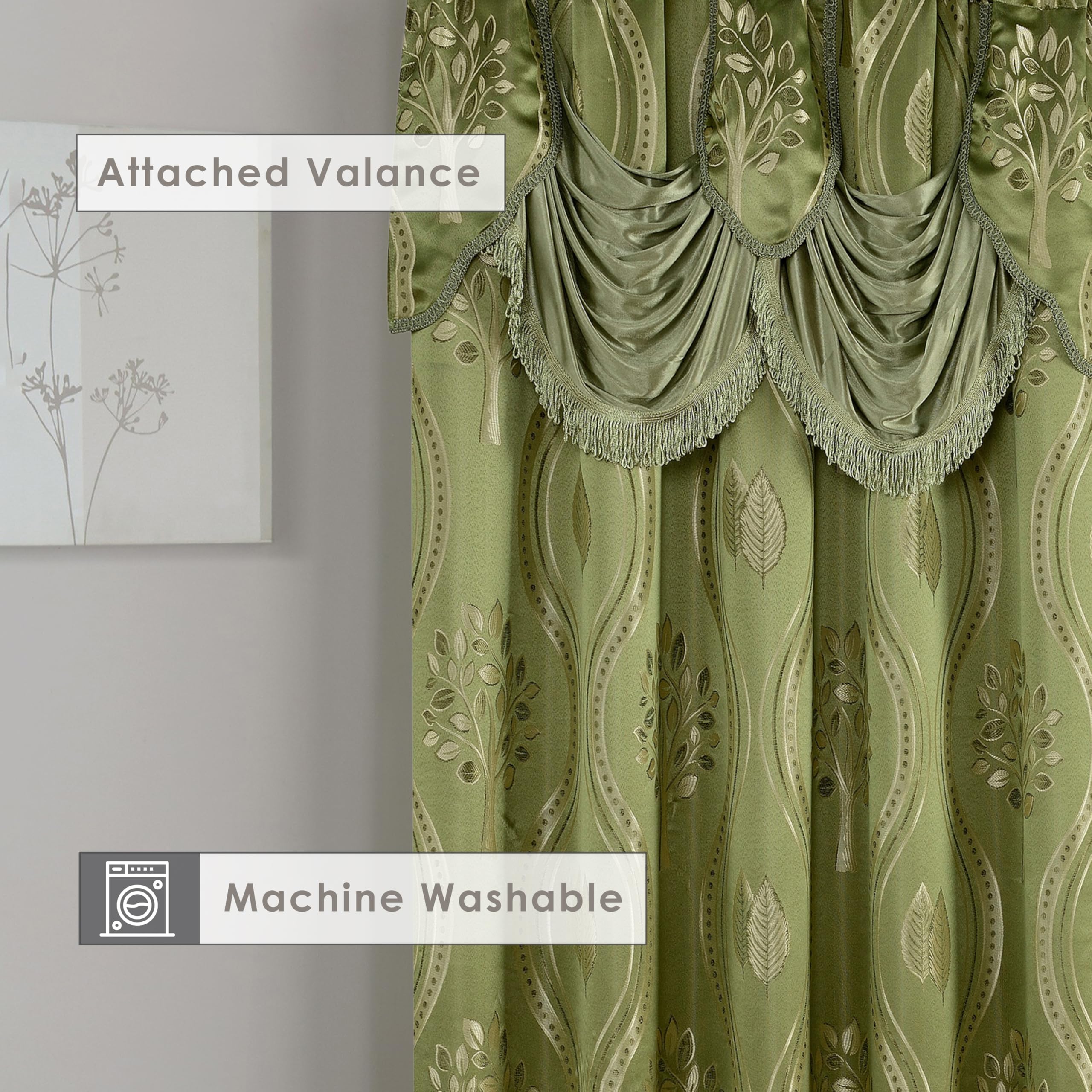Elegant Comfort curtain hung on rod demonstrating easy rod-pocket installation