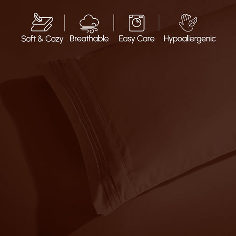 Elegant Comfort made bed in bedroom showing hotel-quality look and feel