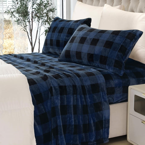 Elegant Comfort styled bed in bedroom conveying cozy, elegant ambiance