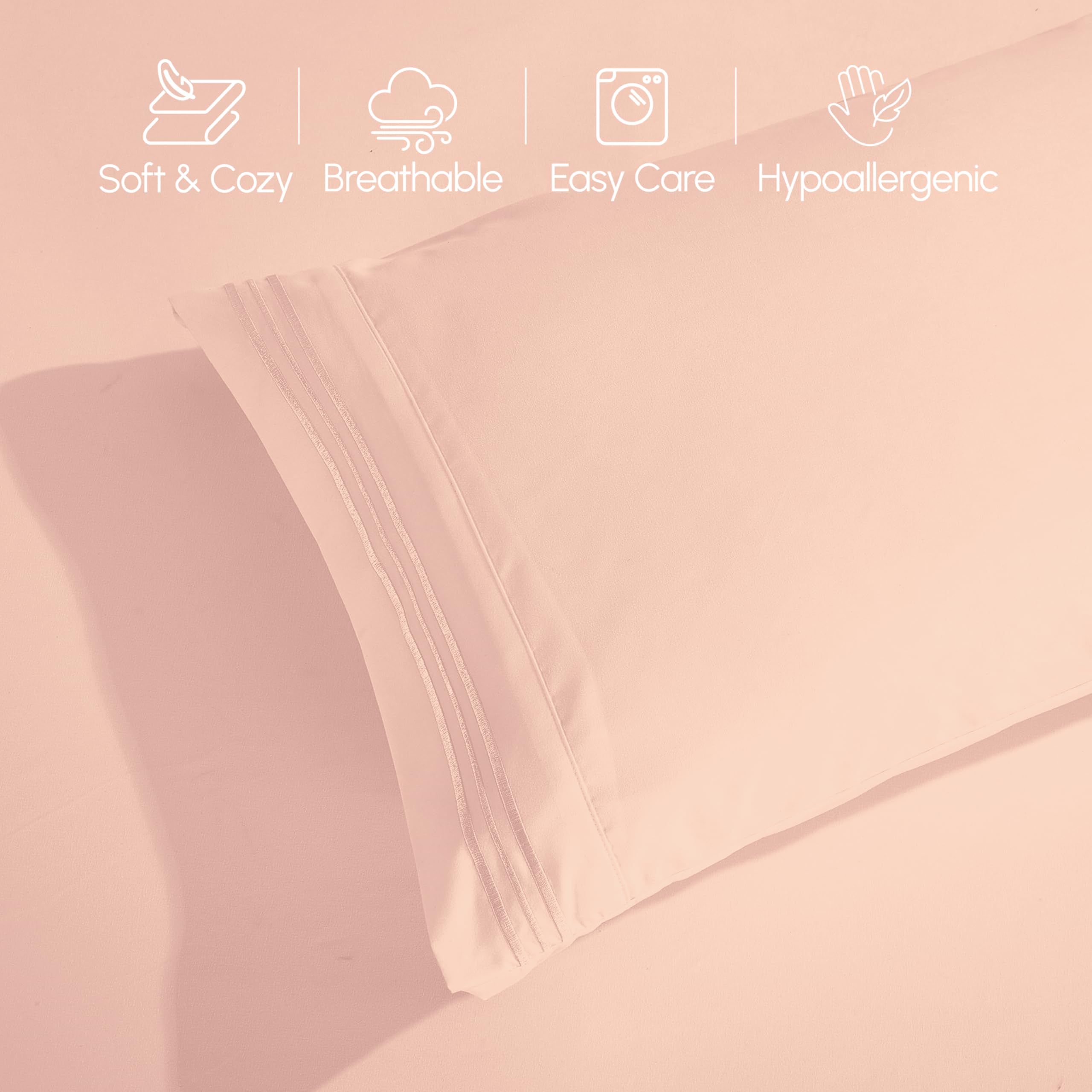 Elegant Comfort styled bed in a bedroom showing inviting hotel-quality look