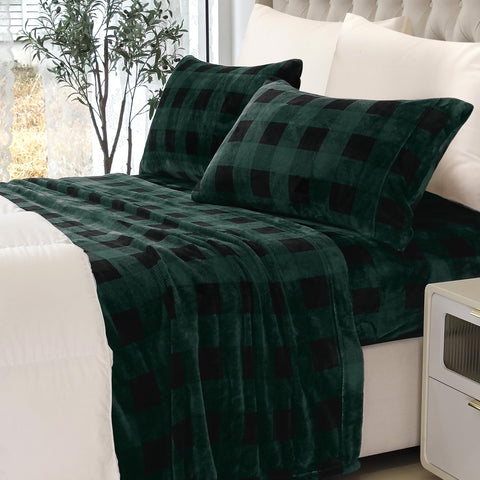Elegant Comfort styled bedroom with sheets installed conveying warm, inviting atmosphere