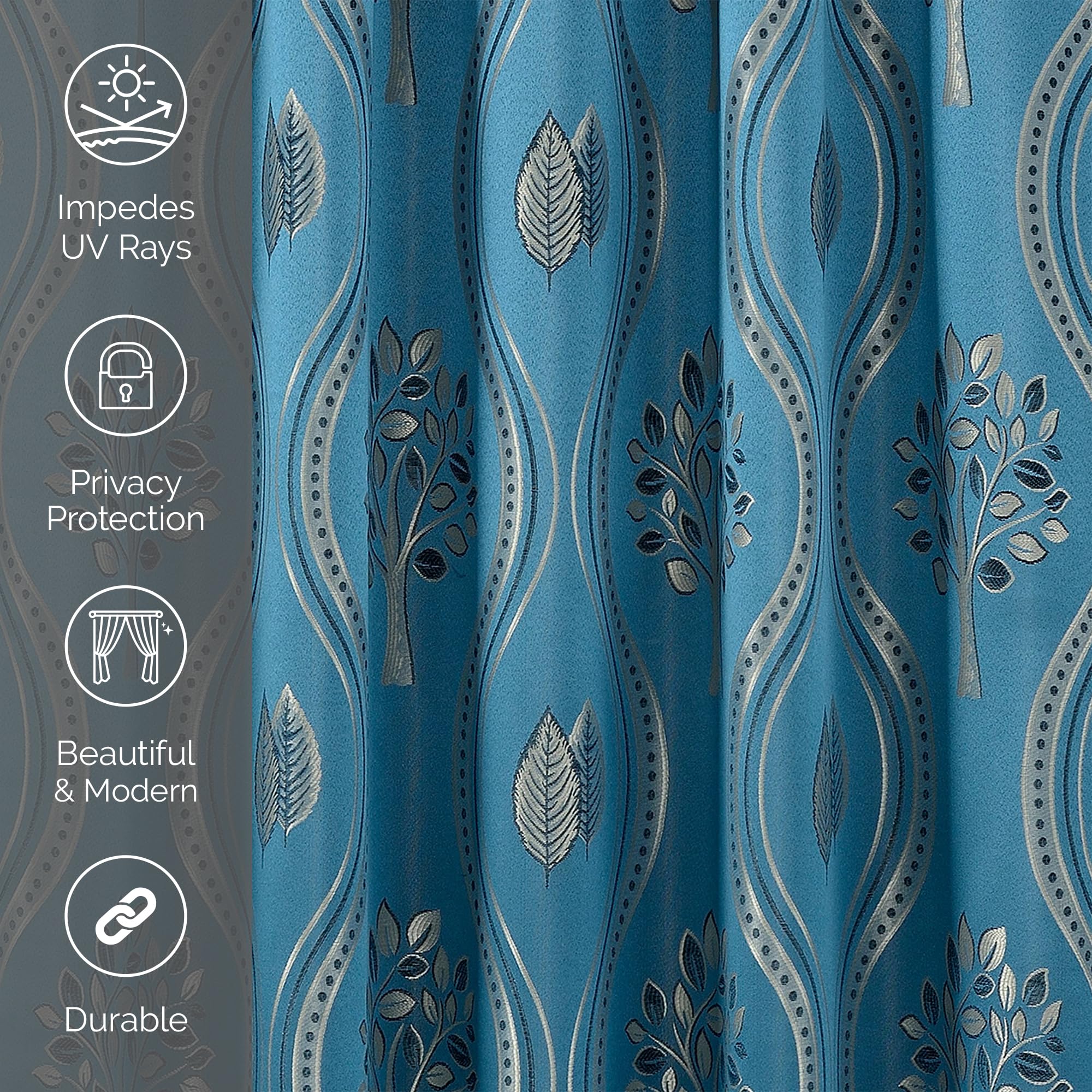 Elegant Comfort care label and material showing easy-care polyester durability