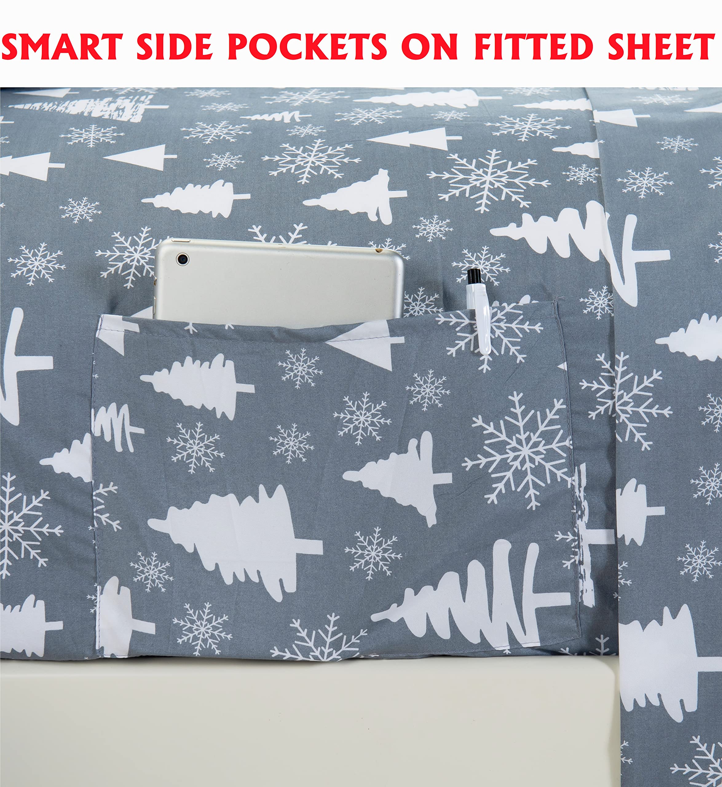 Elegant Comfort flat sheet spread on bed highlighting full coverage and tuck-in ease