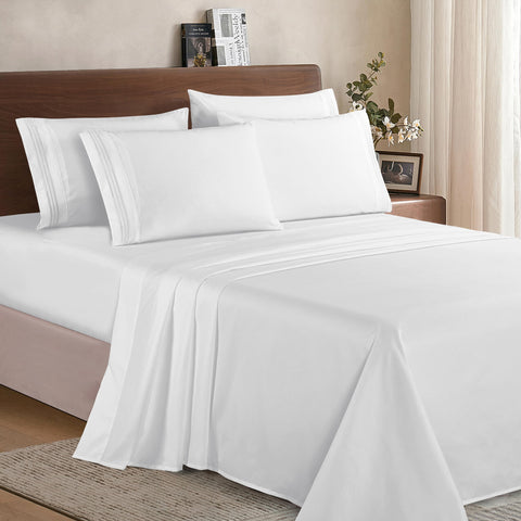Elegant Comfort close-up of brushed microfiber texture for ultra-soft feel