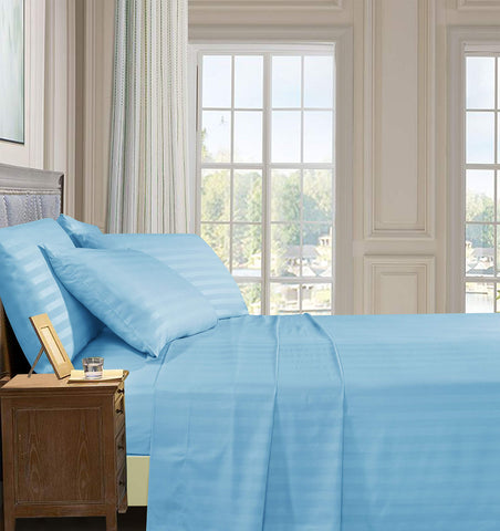 Elegant Comfort close-up of dobby stripe texture highlighting luxurious soft feel
