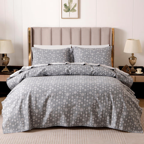 Elegant Comfort close-up of double-brushed flannel texture showcasing plush softness