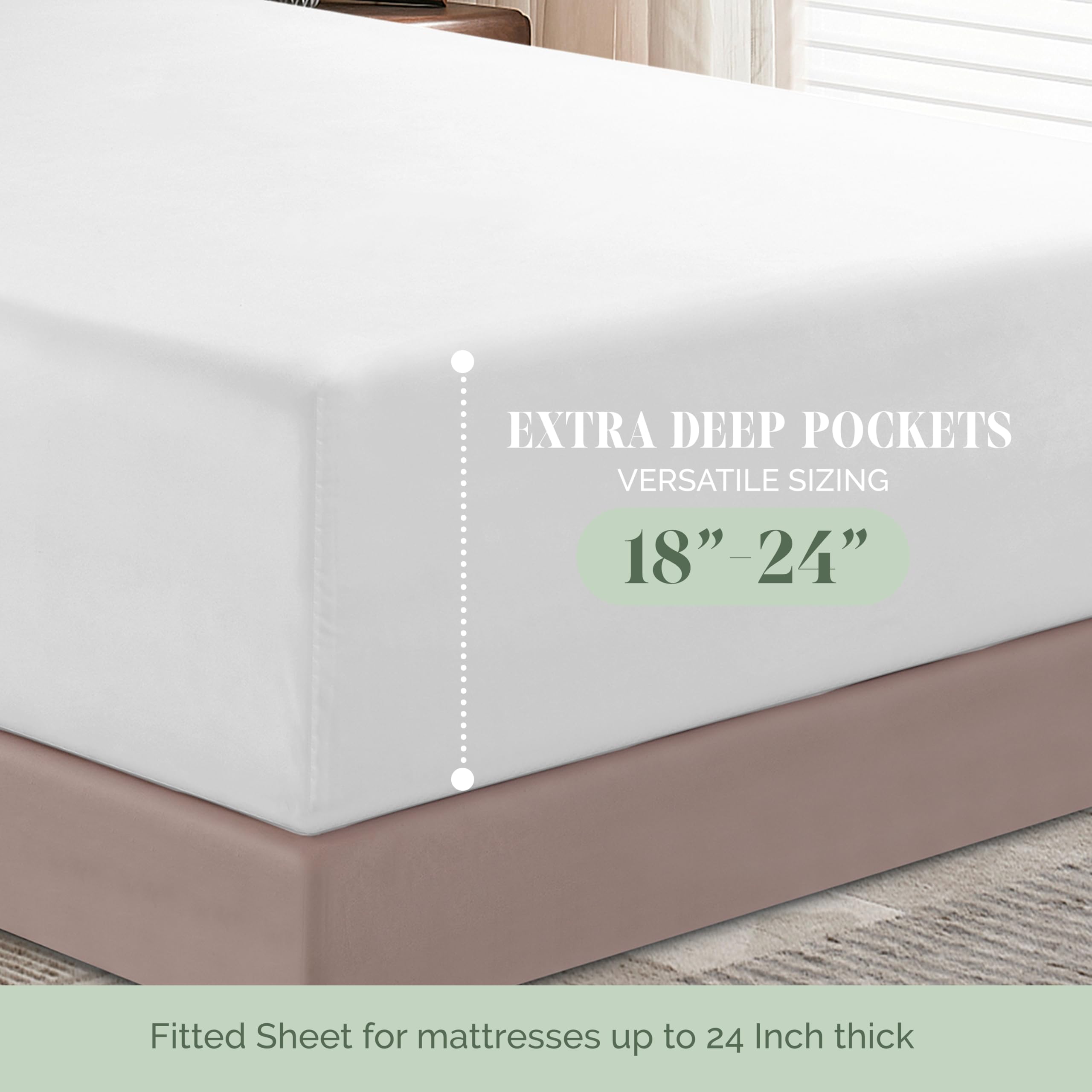 Elegant Comfort close-up of extra-deep pocket showing secure fit for thick mattresses