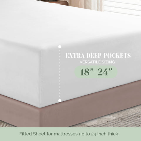 Elegant Comfort close-up of extra-deep pocket showing secure fit for thick mattresses