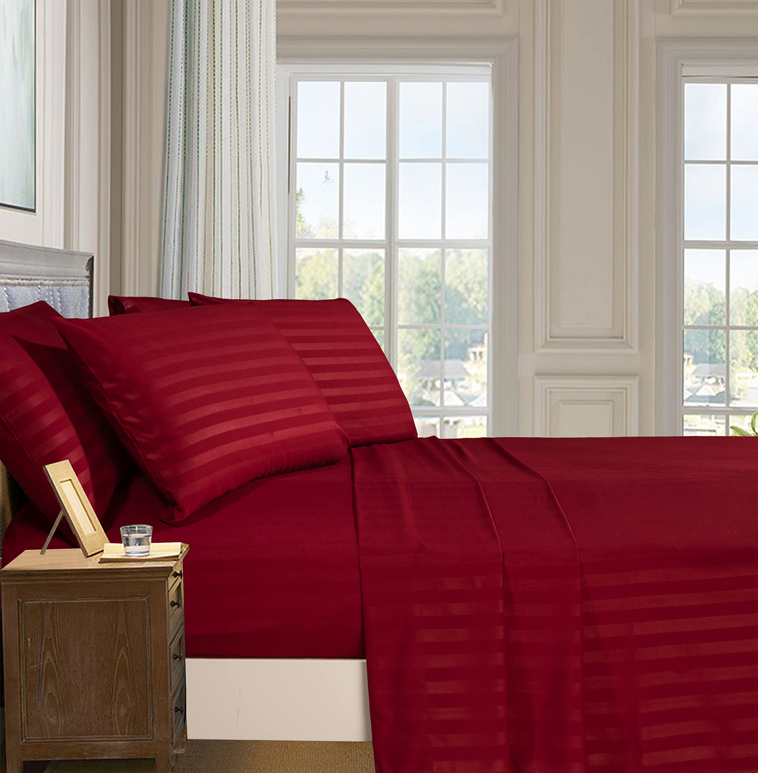 Elegant Comfort close-up of dobby stripe texture highlighting refined look