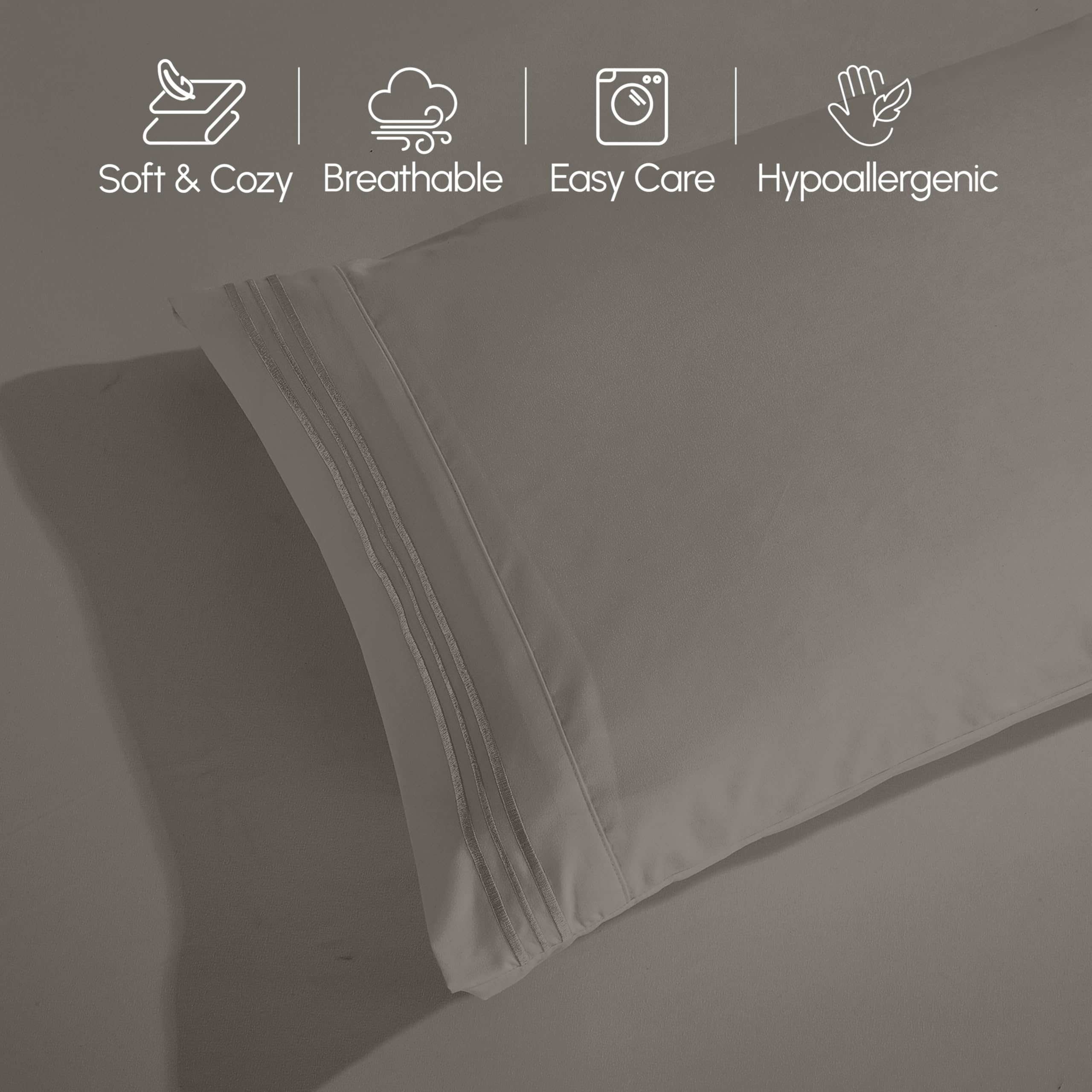 Elegant Comfort elastic edge close-up showing secure all-around grip for mattress