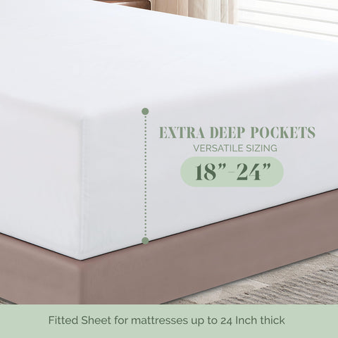 Elegant Comfort elastic edge detail demonstrating all-around elastic that keeps sheets in place