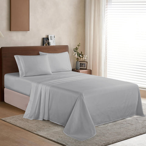 Elegant Comfort fitted sheet deep pocket detail showing secure fit for thick mattresses