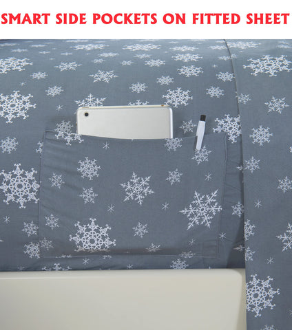 Elegant Comfort fitted sheet deep pocket detail illustrating secure fit on thick mattresses