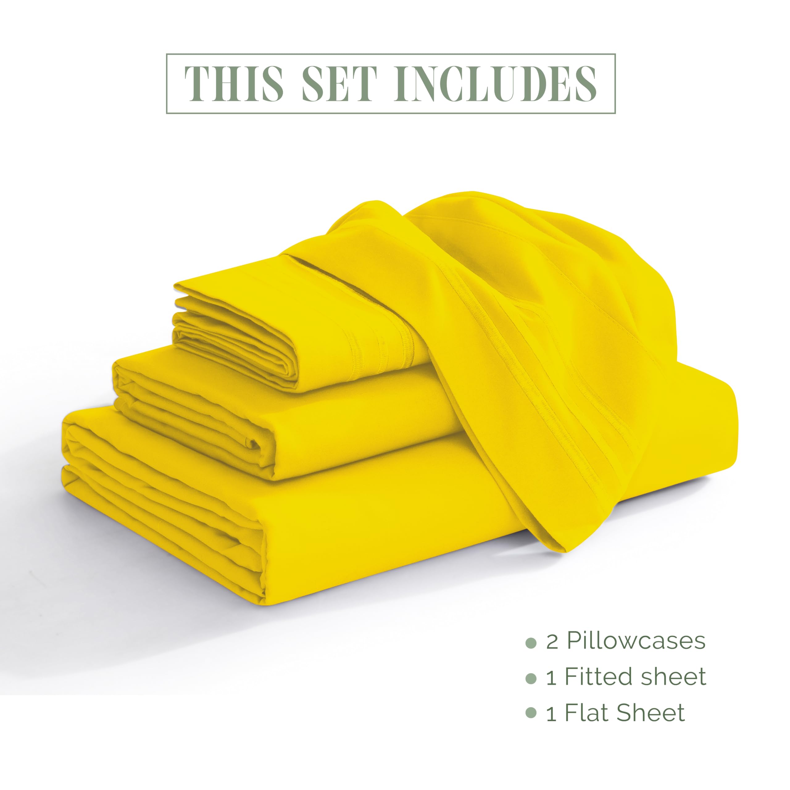 Elegant Comfort fitted sheet deep pocket view on mattress, secures up to 16-inch mattresses snugly