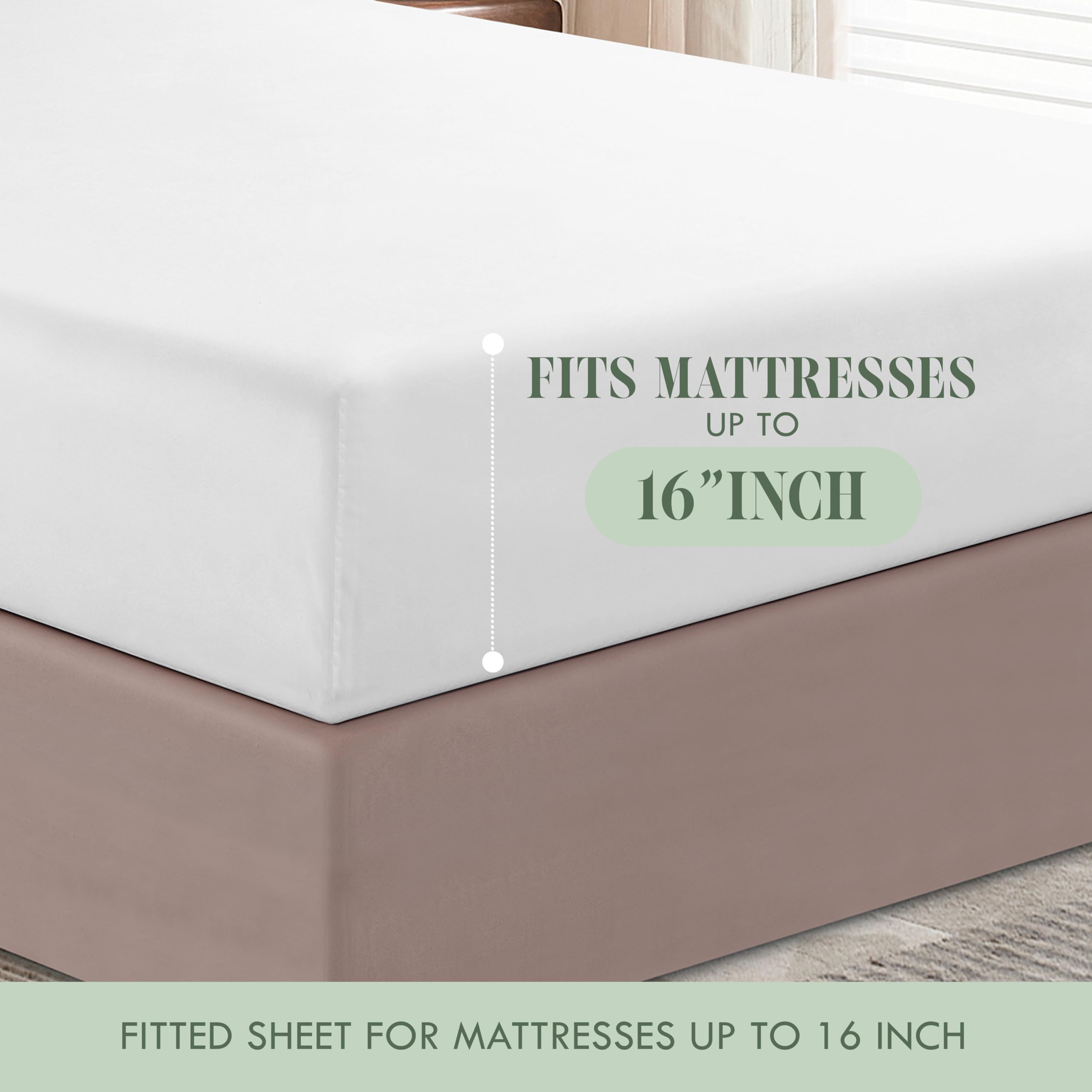 Elegant Comfort flat sheet draped on bed demonstrating full coverage