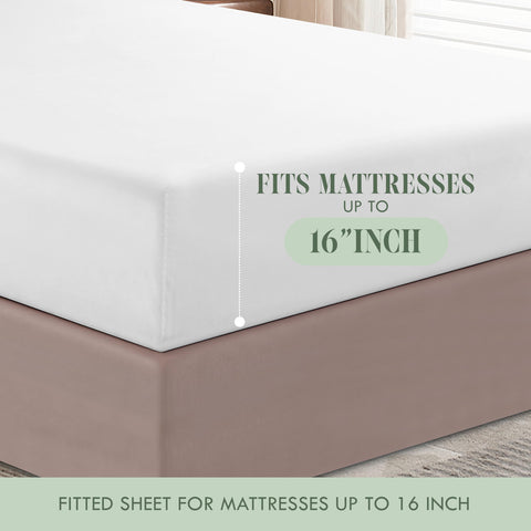 Elegant Comfort flat sheet draped on bed demonstrating full coverage