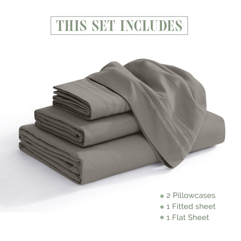Elegant Comfort flat sheet close-up highlighting smooth brushed microfiber texture