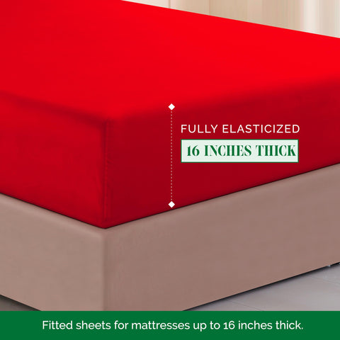 Elegant Comfort folded flat sheet showing smooth finish benefit: wrinkle-resistant, ready-to-use