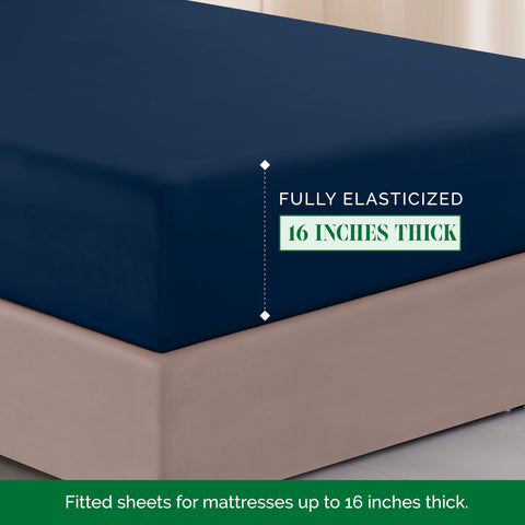 Elegant Comfort flat sheet folded to show smooth microfiber texture and soft drape