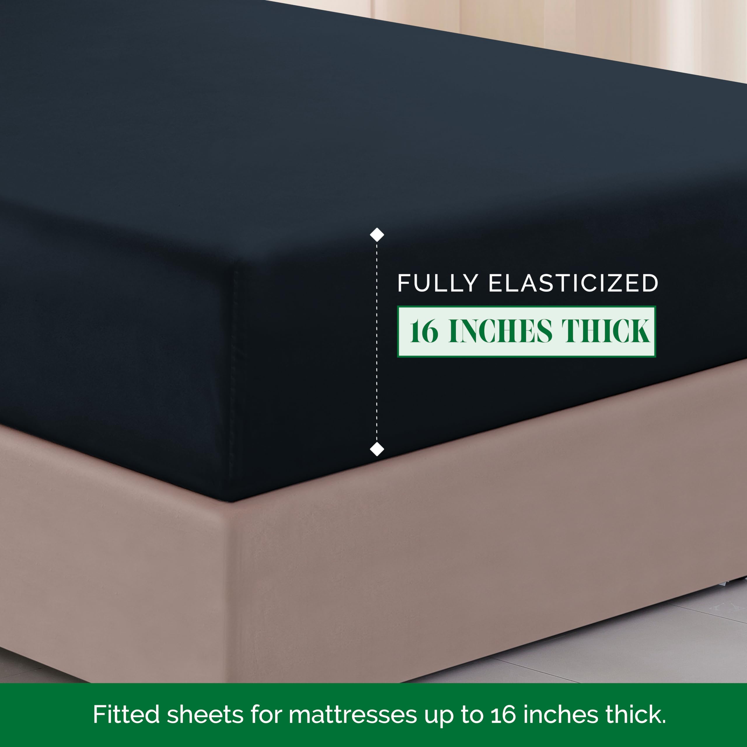Elegant Comfort flat sheet spread on bed showing smooth, wrinkle-resistant look